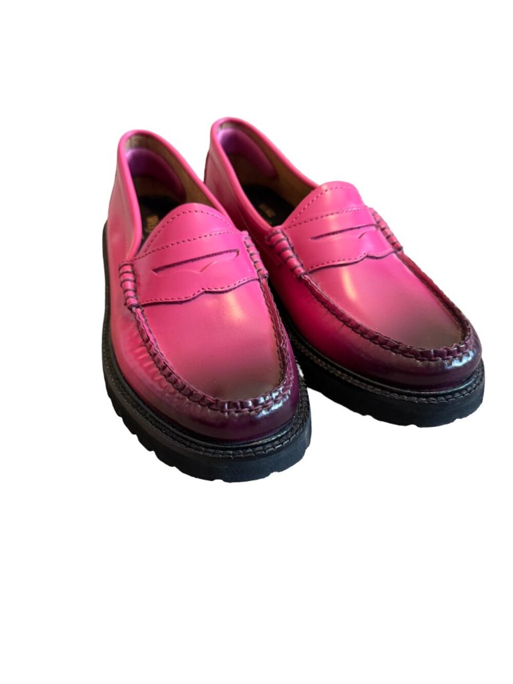 G.H. Bass Weejuns Originals Whitney Candy Lug Loafers Shoes Bright Pink Size 8.5 - Picture 11 of 12